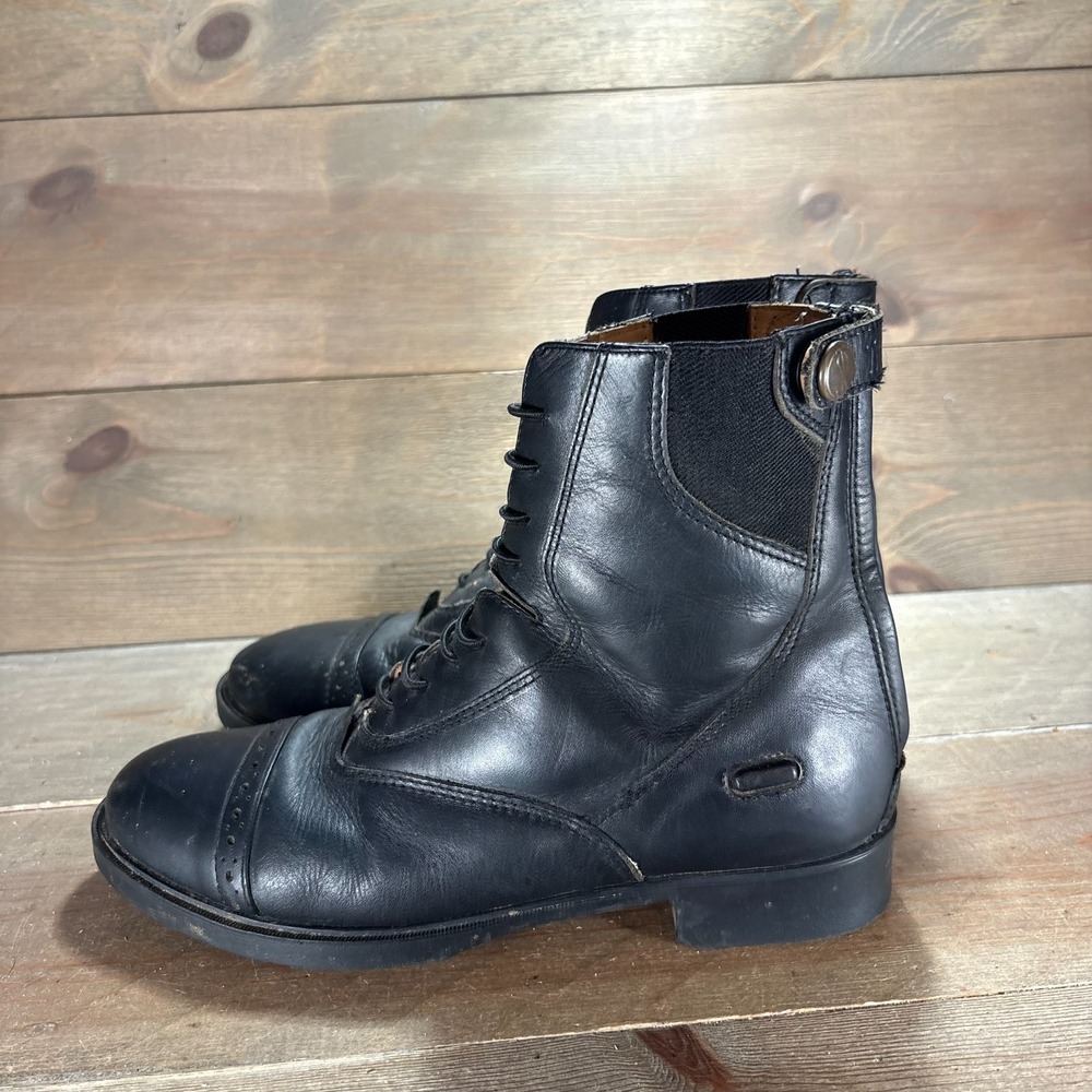 Tredstep Giotto Womens size 7 shoes Black Leather Lace Up Paddock boots